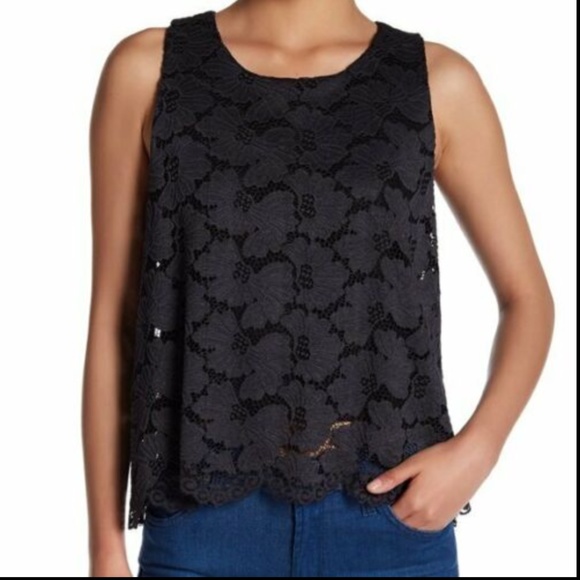 NWT 14th & Union Lace‎ Swing Tank in Grey Ebony [ PLUS SZ 2X ] - Picture 2 of 12